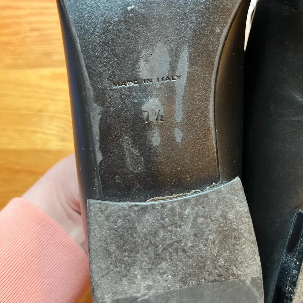 black pointy toe loafer flats size 7 1/2 - Image 4