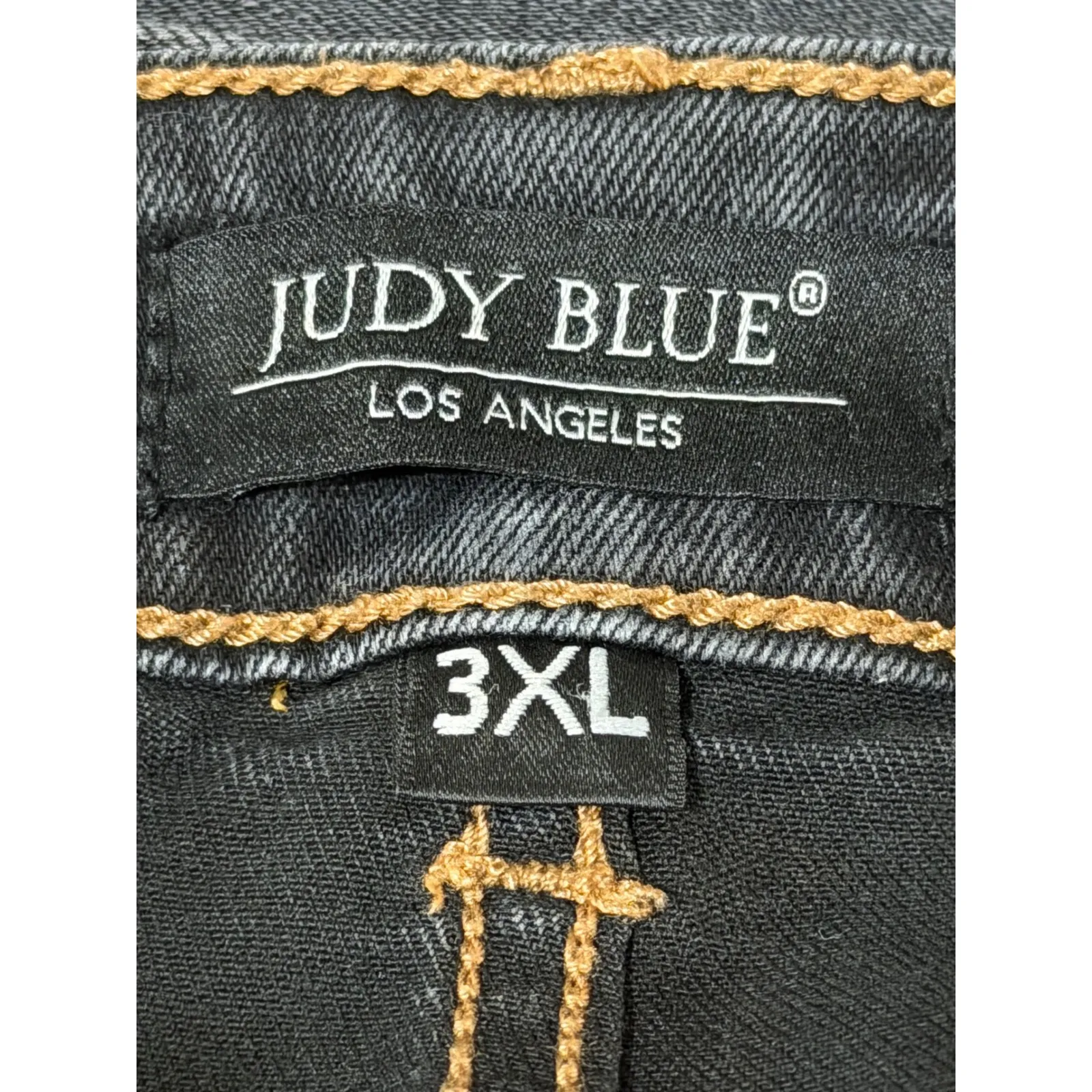 Judy Blue Womens 3XL Denim Bermuda Shorts Plus Size Dark Wash Stretch Casual - Image 4