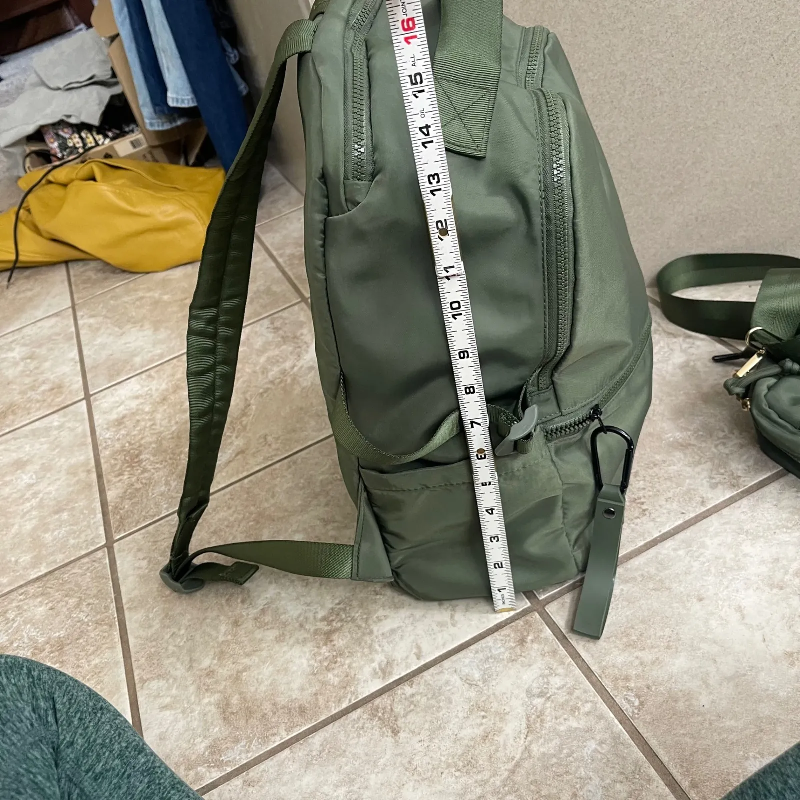 Bearpaw Backpack with Crossbody Bag Olive Green Set School Travel Bookbag - Image 2