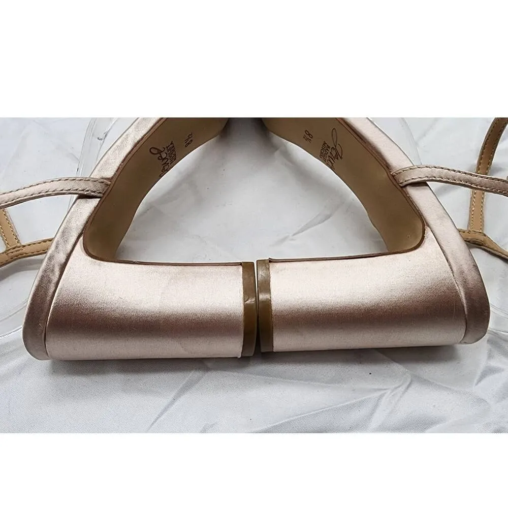 Jewel Badgley Mischka Charlee Satin Block Heel Pumps Size 8.5 - Image 9