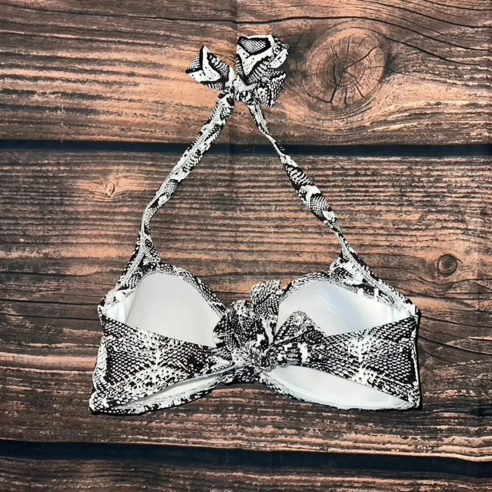 Tommy Bahama Women's Snakeskin Halter Bikini Top Multicolor Size‎ Small - Image 7