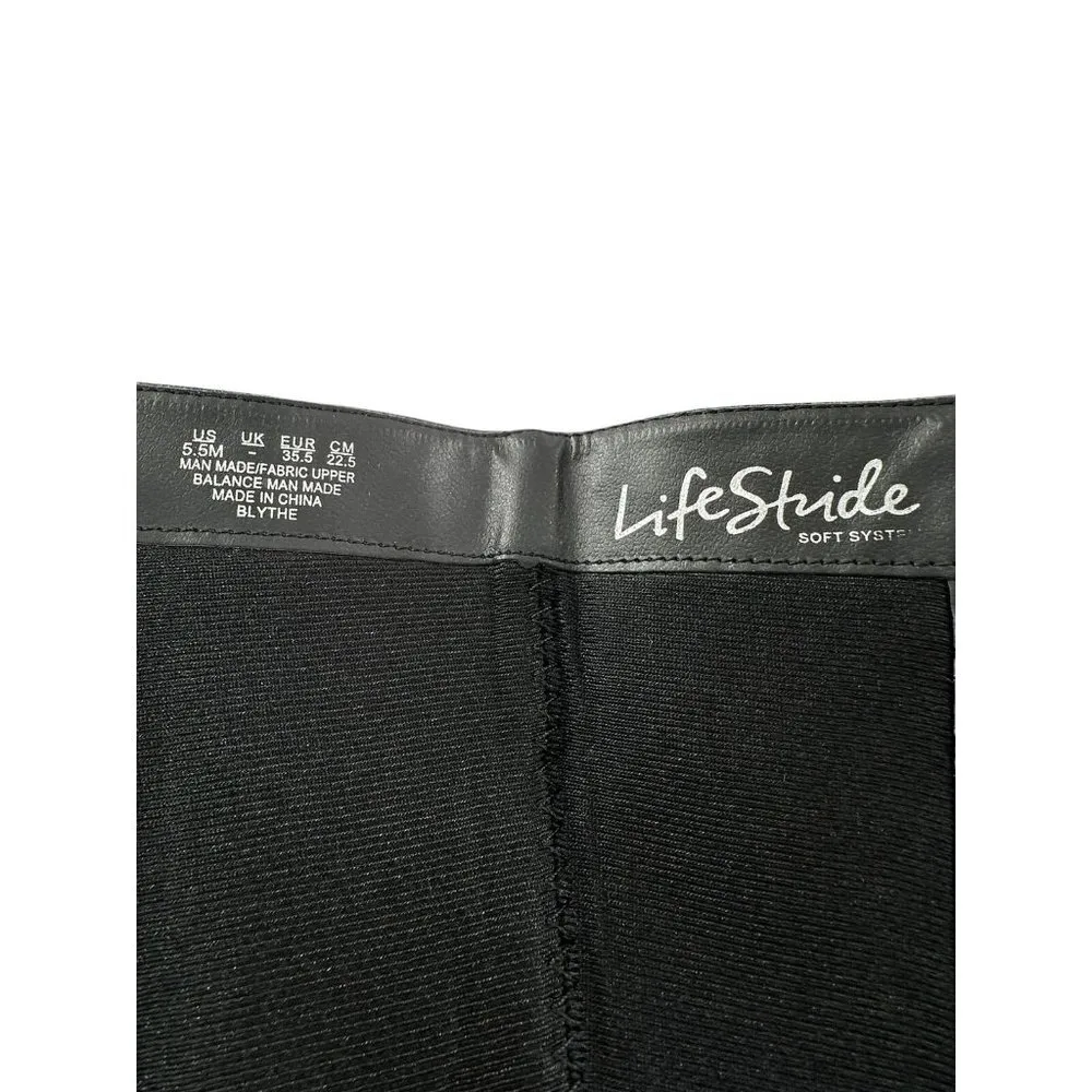 NEW Life Stride Black Faux Leather Low Heel Riding Boots Size 5.5 - Image 7