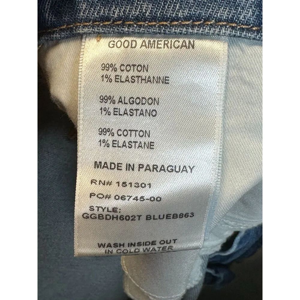 Good American  Women's GGBDH602T Size 6 Good Girlfriend Jeans Distressed NWT - Image 5