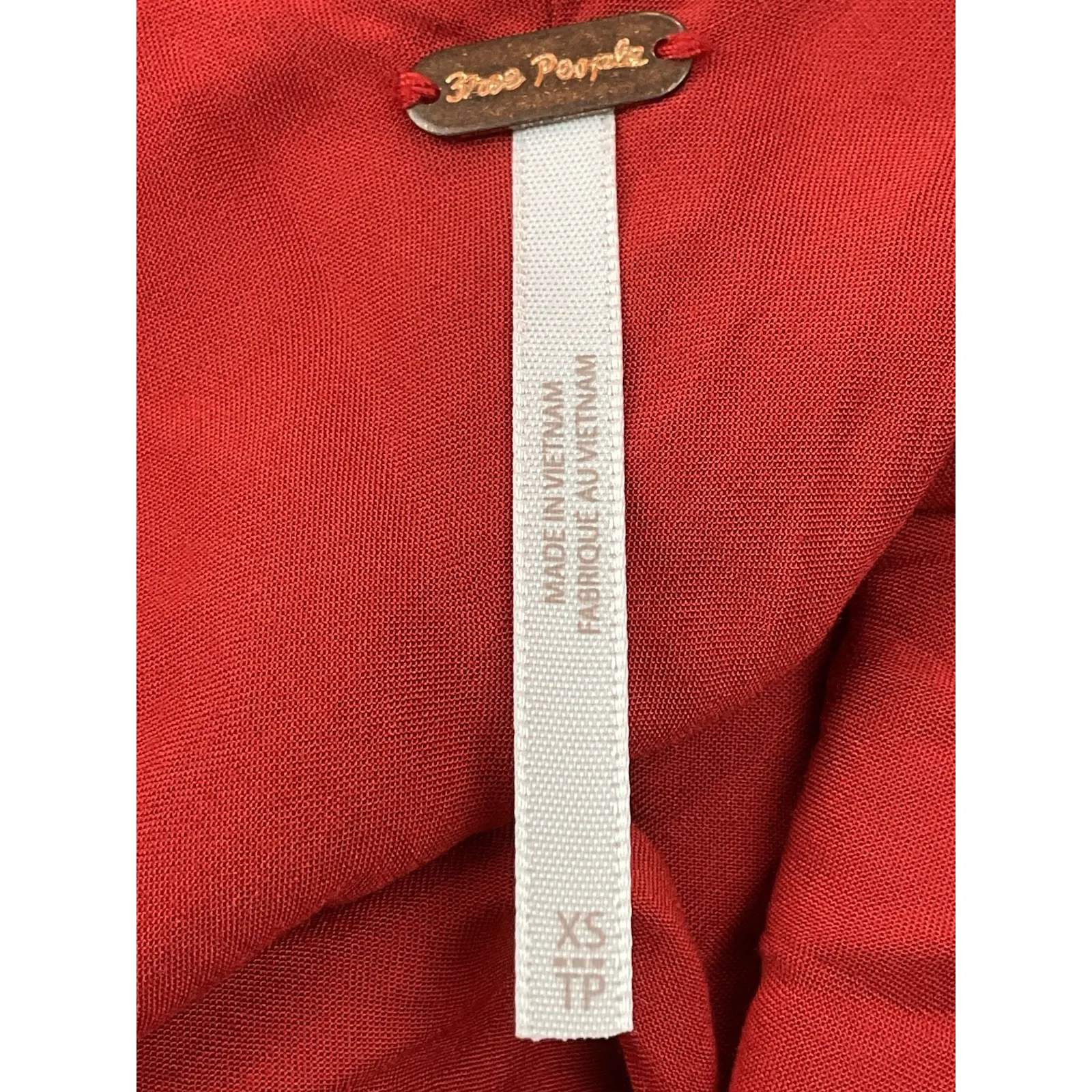 Free People Aries Open Back Floral Long Sleeve Mini Dress Red XS - Image 11