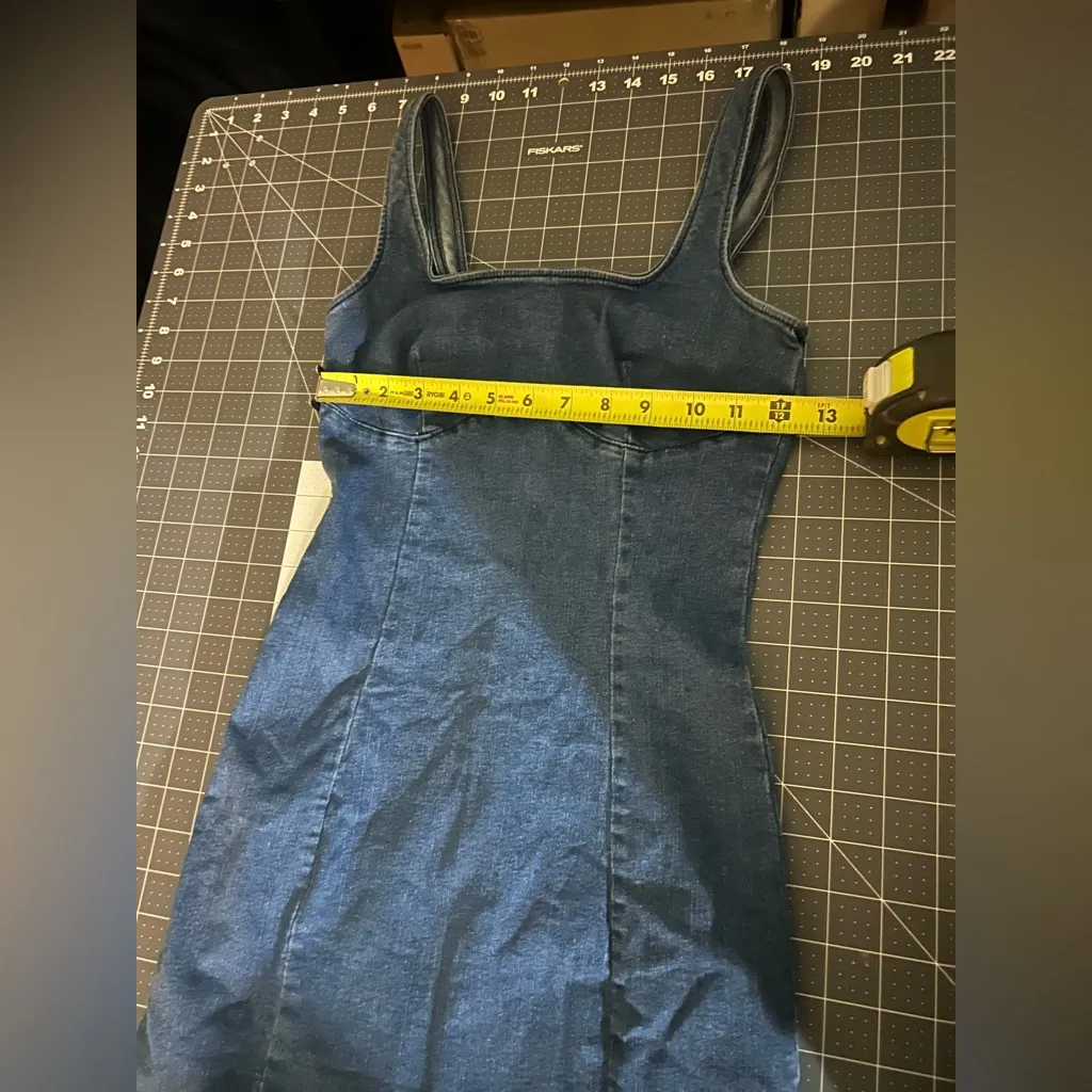 SHEIN Denim Blue Mini Dress - Image 3