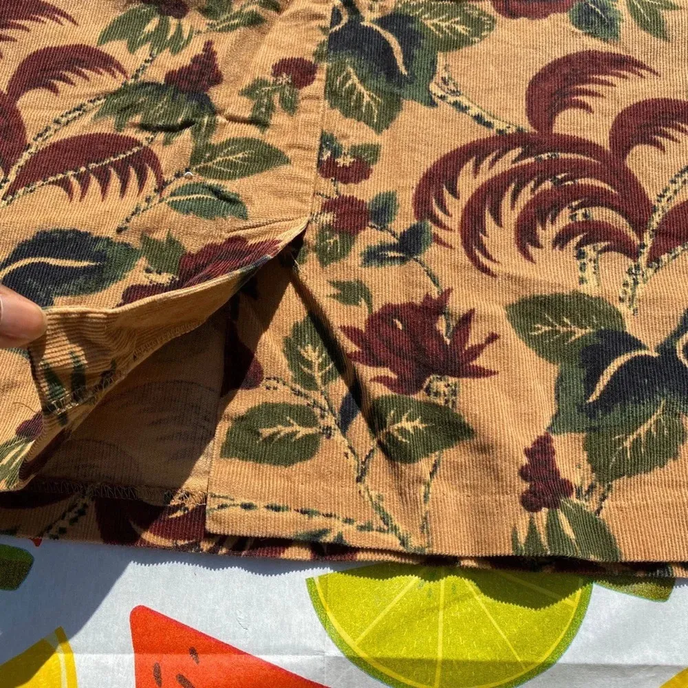 Bagatelle floral corduroy knee length skirt 14 - Image 3