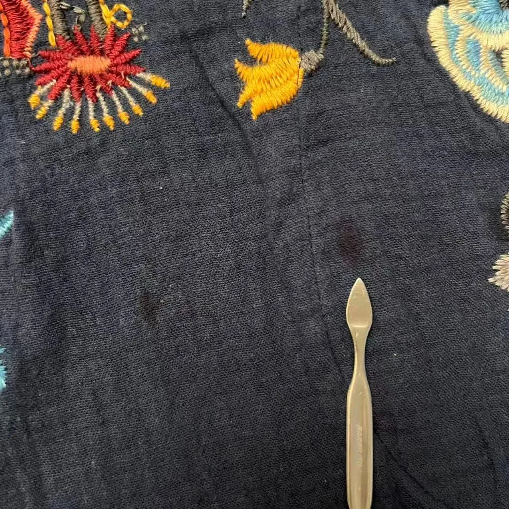 NWOT JOHNNY WAS Belina Embroidered Floral Tunic Bohemia Blue SHIRT Blouse Sz S - Image 16