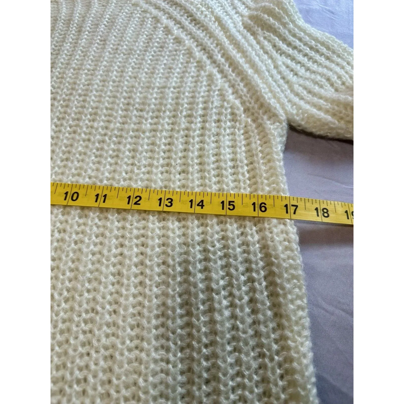 Zenana Outfitters Women Medium Ivory Knit Long Sleeve Scoop Neck Sweater Size L - Image 3