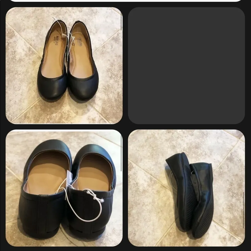 🆕 Mossimo Ona solid black scrunch slip on round toe solid black ballet flats Size 5 - Image 6