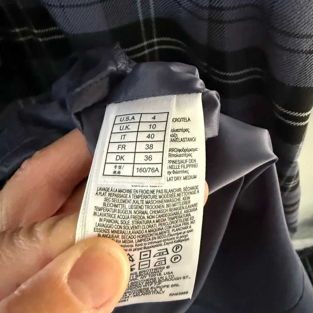 Brooks Brothers Plaid Dress Sleeveless Dress Blue White Black Multi Color Size 4 - Image 11