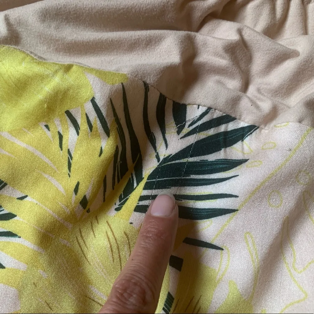 Tropical Strapless Jumpsuit Yellow Size M - Image 7