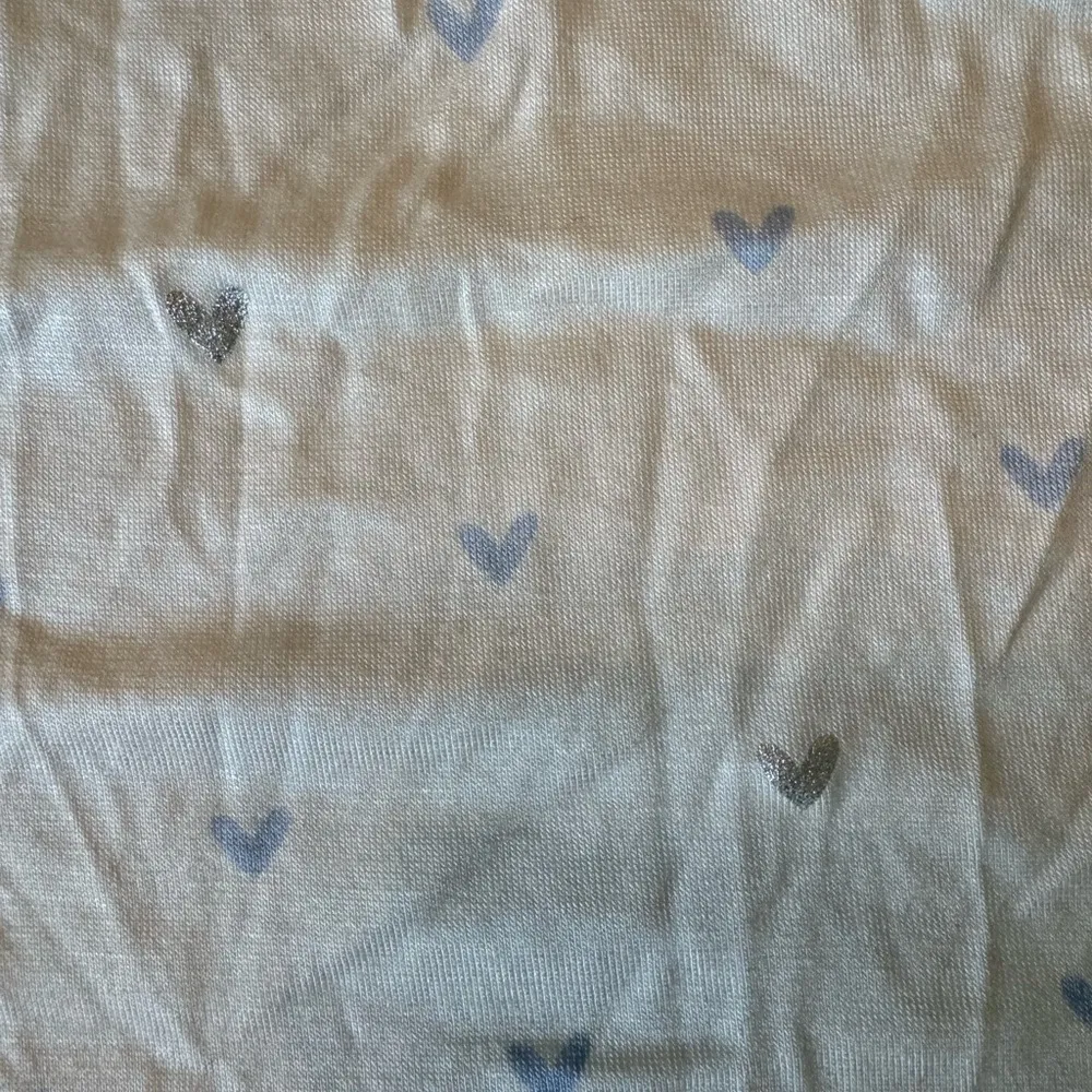 NWOT PJ Salvage Women’s Lounge Sleep Shorts Blue and Silver Hearts - L - Image 3