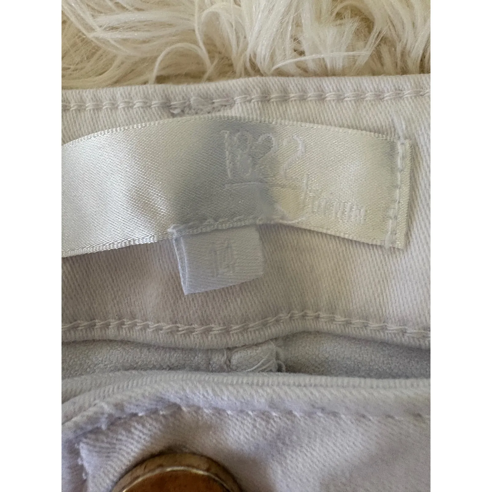 1822‎ Nordstrom Denim White Jeans Womens Size 14 - Image 4