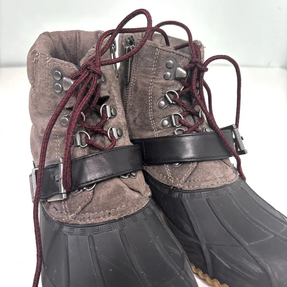 Tommy Hilfiger Gray Suede Fleece Lined Duck Boots 9 - Image 7