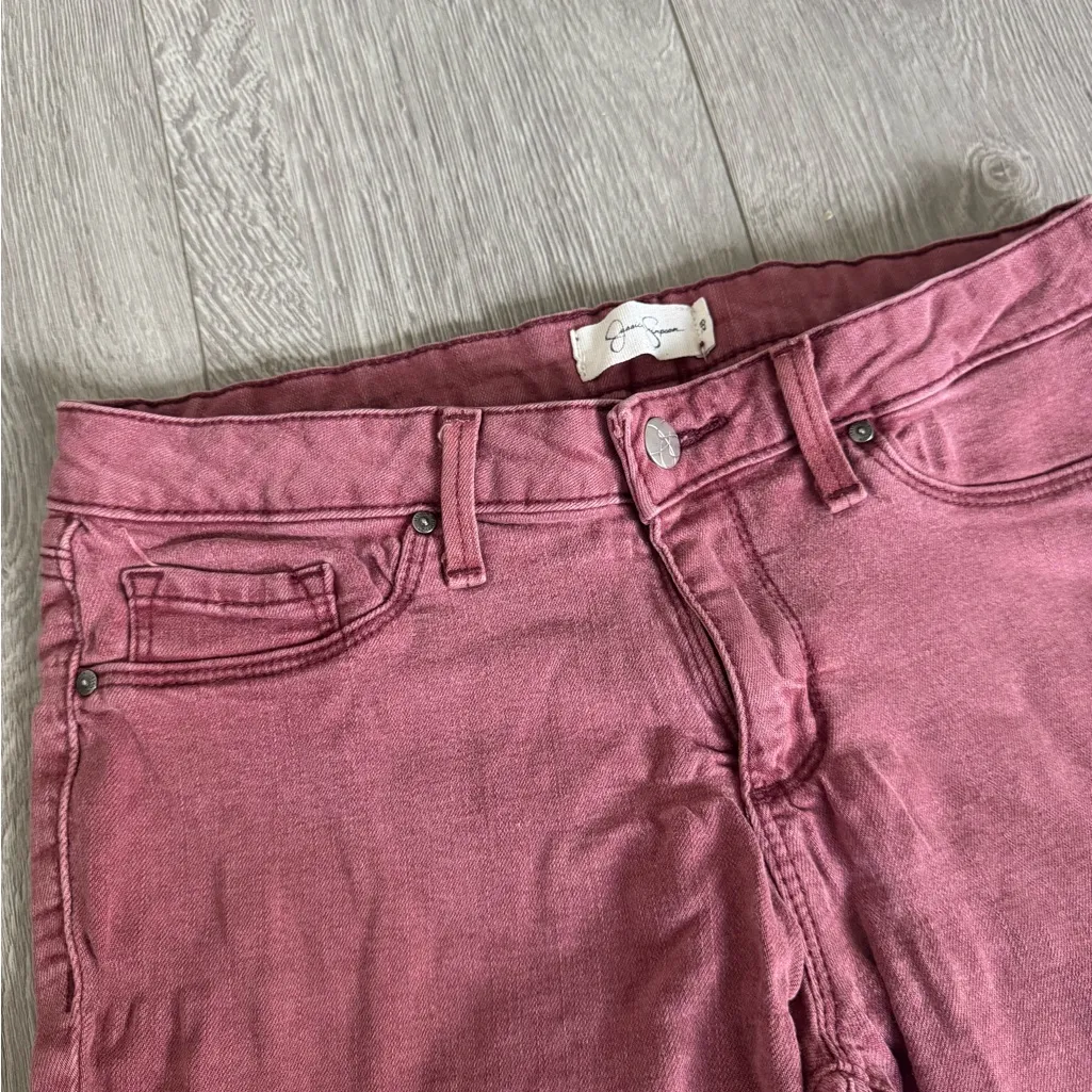 Jessica Simpson Pink Denim Skinny Jeans - Image 4