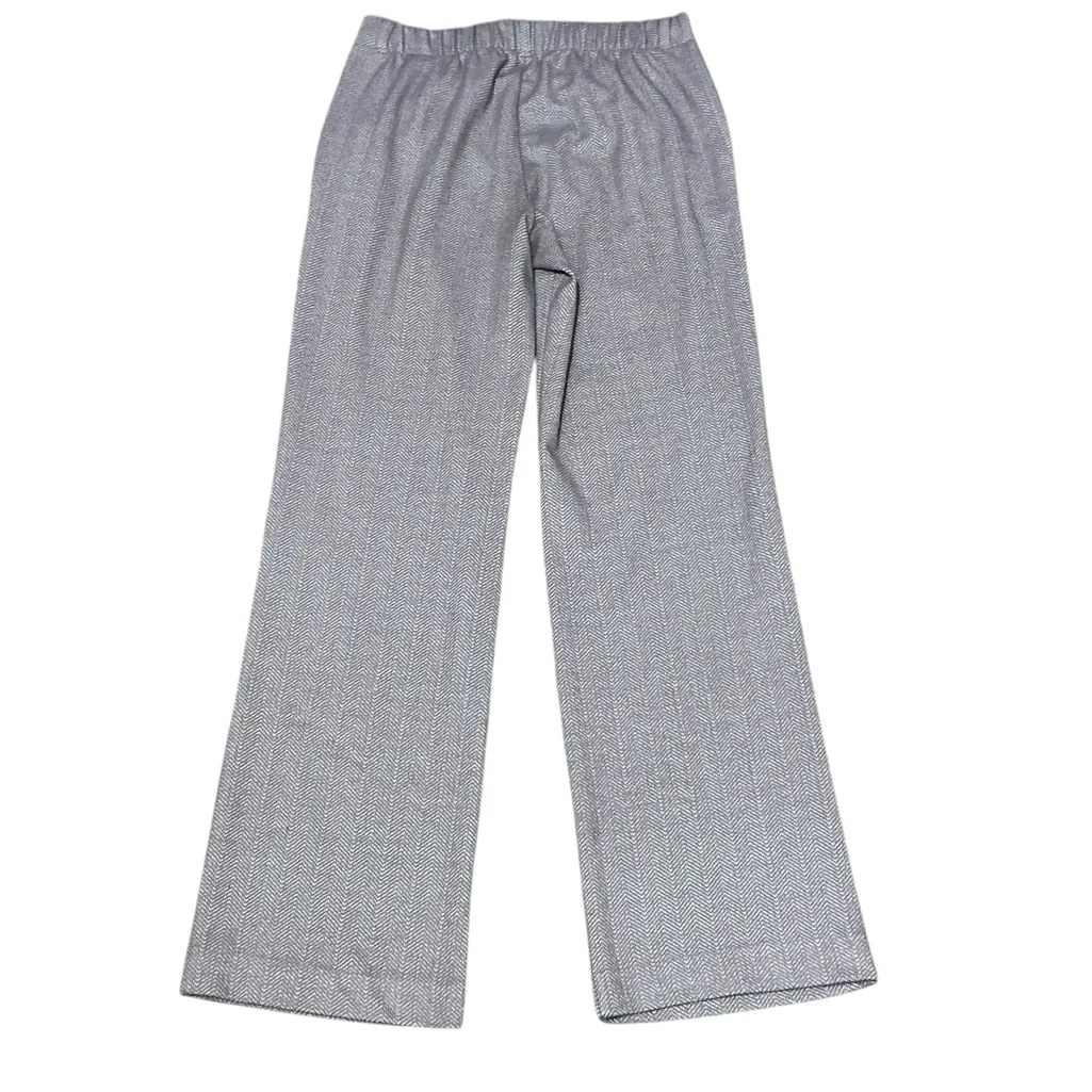 BANANA REPUBLIC Pull On Flannel Wide-Leg Pant 4 Gray EUC - Image 7