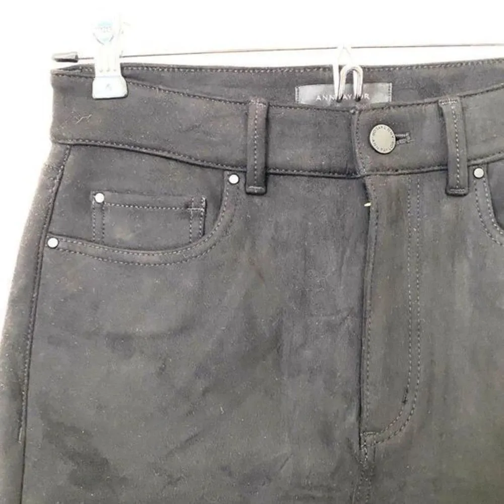 ANN TAYLOR Faux Suede‎ High Rise Skinny Jean Sz 2 - Image 5
