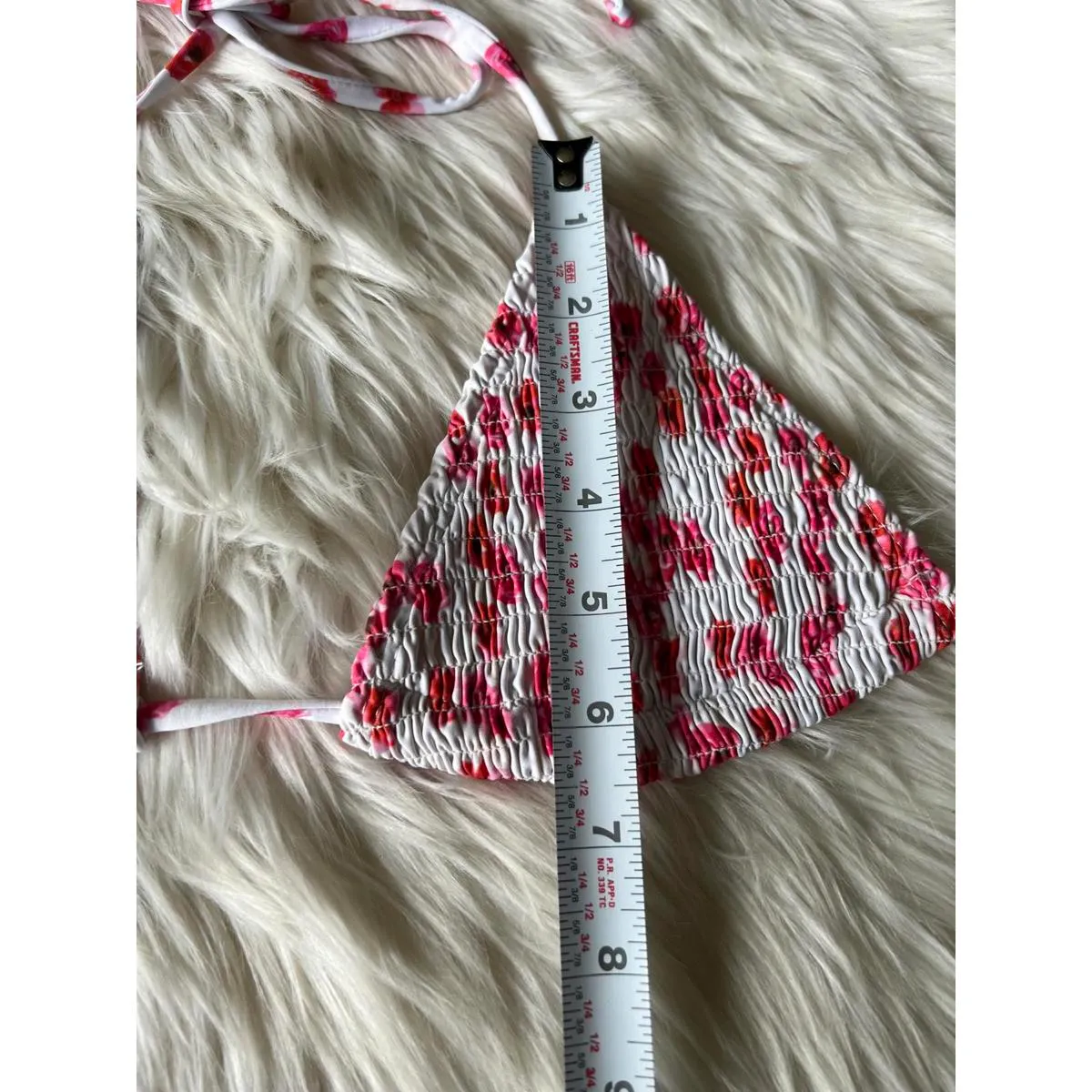 Trendy Floral Smocked Bikini Set size Large Pink - Image 9