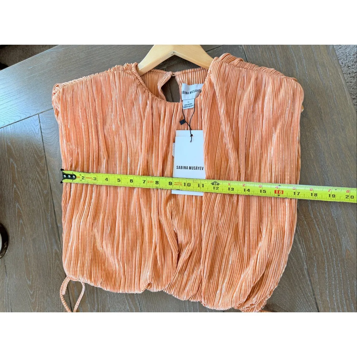 NWT Sabina Musayev North Top & Galia Skirt Set in Peach Size Small Orange - Image 8