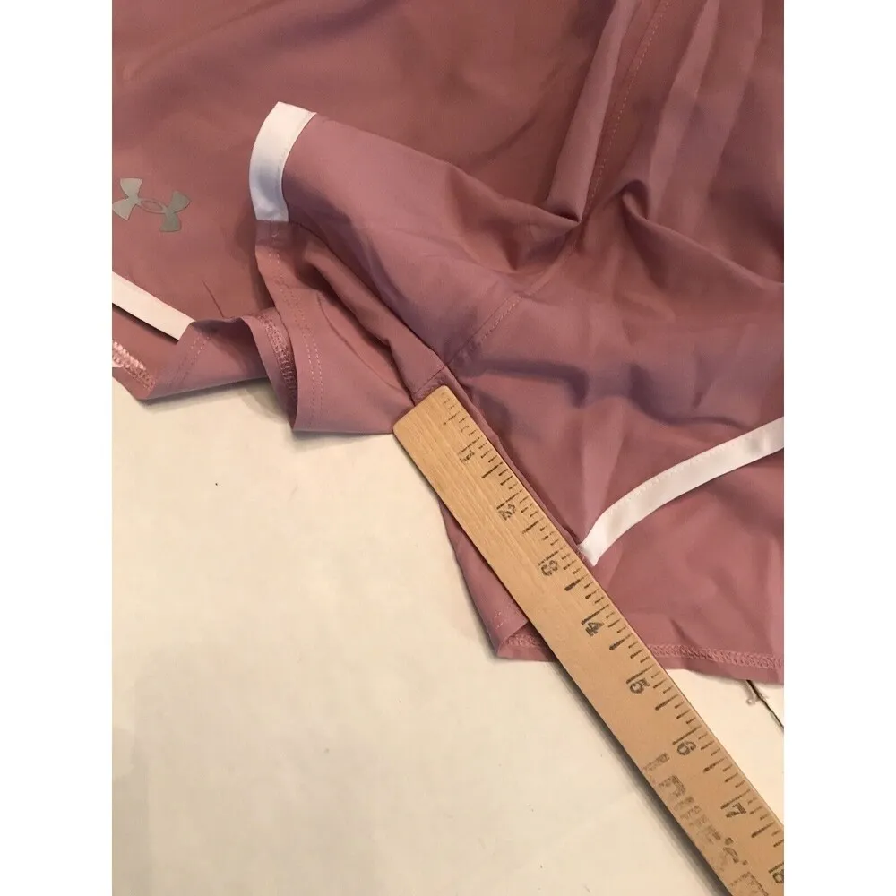 Under Armour Women's UA Fly-By 2.0 Shorts, Sz M- New Muted Lilac Lined - Image 3