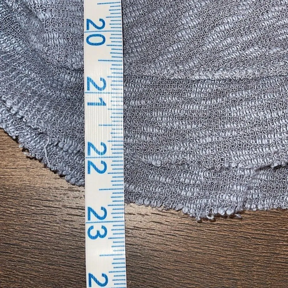 Anthropologie Left Of Center crewneck tie knot long‎ sleeve shirt, blue size XS - Image 9