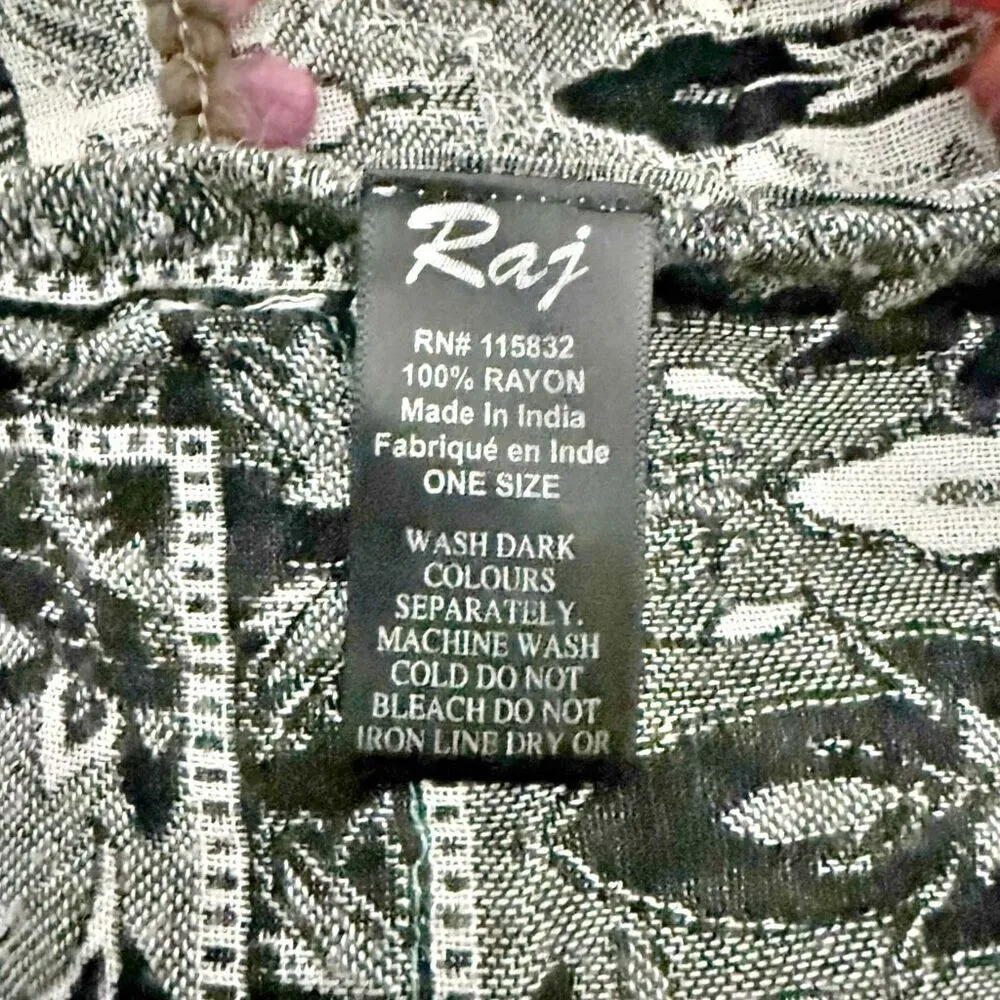 RAJ x ANTHROPOLOGIE | Infinity Scarf Paisley Rainbow Multi Color Thread | OS - Image 6