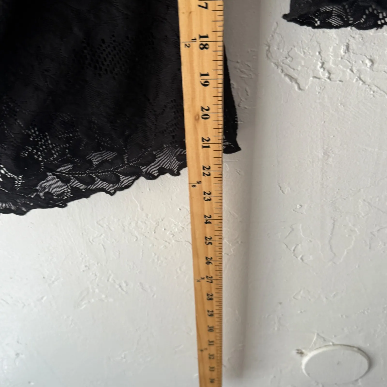 Black Lace Top VOL. 1 Square Neck Bell Sleeve Blouse Womens XL Whimsigoth Witchy - Image 3