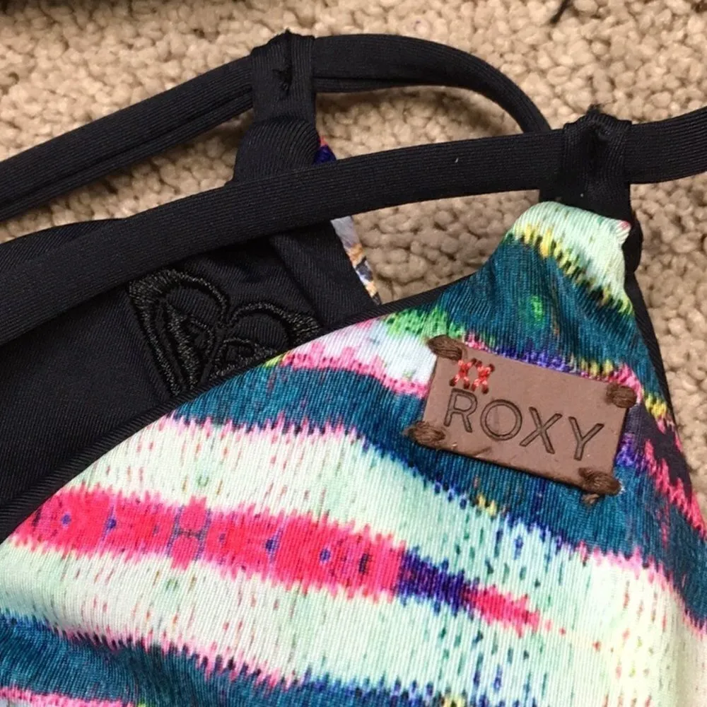 ROXY reversible multicolored bikini top. NWT - Image 11