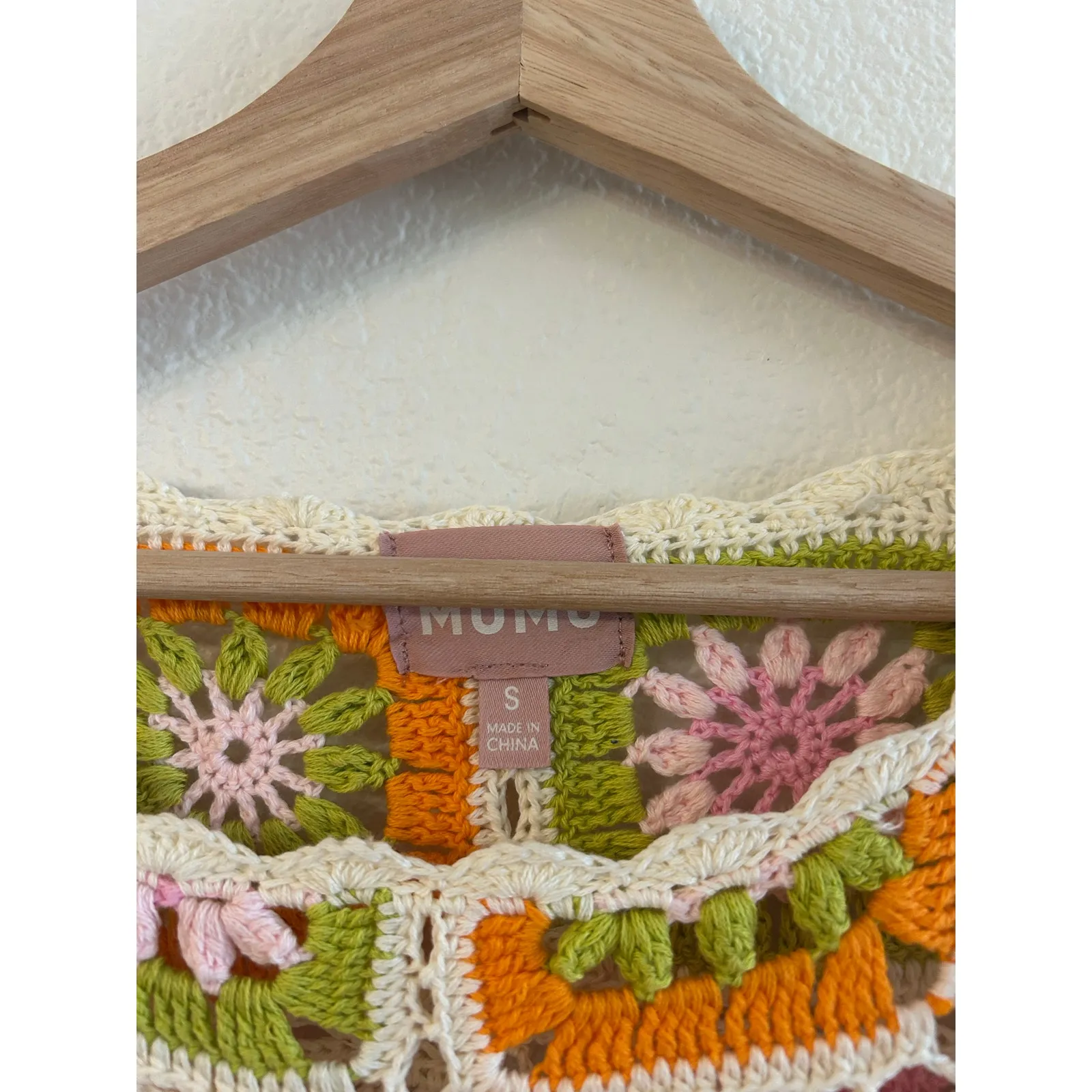 Show Me Your Mumu Mamacita Coverup in Tutti Fruit Crochet Granny Square Floral S - Image 6