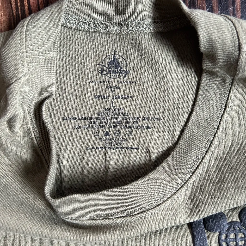Disney Parks Disneyland Resort Spirit Jersey Shirt Olive Green Tee Large - Image 4