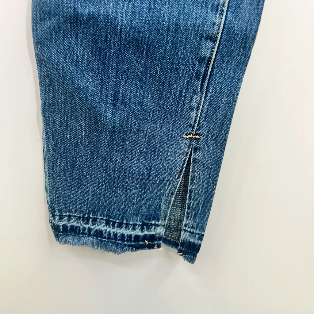 Good American jeans Good Boy Double Slit BLUE404 wash size 0/25 NWT button fly - Image 3