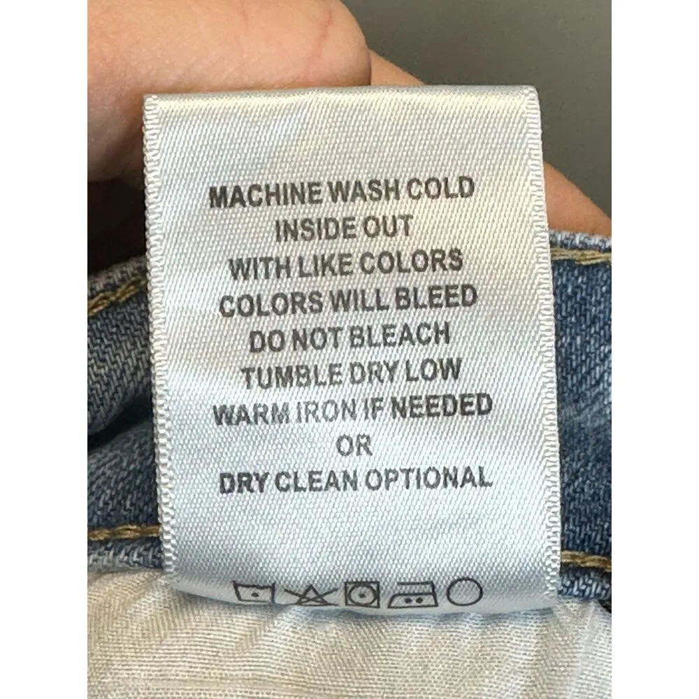 Vervet Women's V2151 Size 30 Blue High Rise Distressed Slim Straight Denim EUC - Image 7