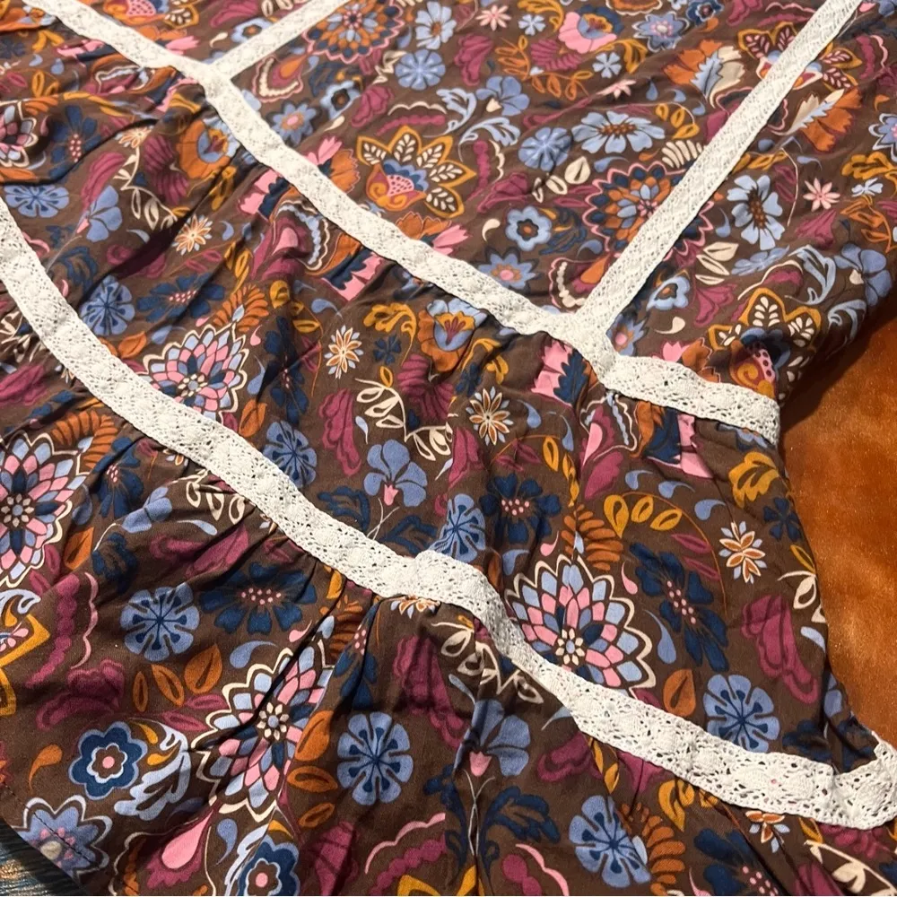 Matilda Jane Intermission Bohemian Floral lace Dress bell sleeve cottage granny - Image 6