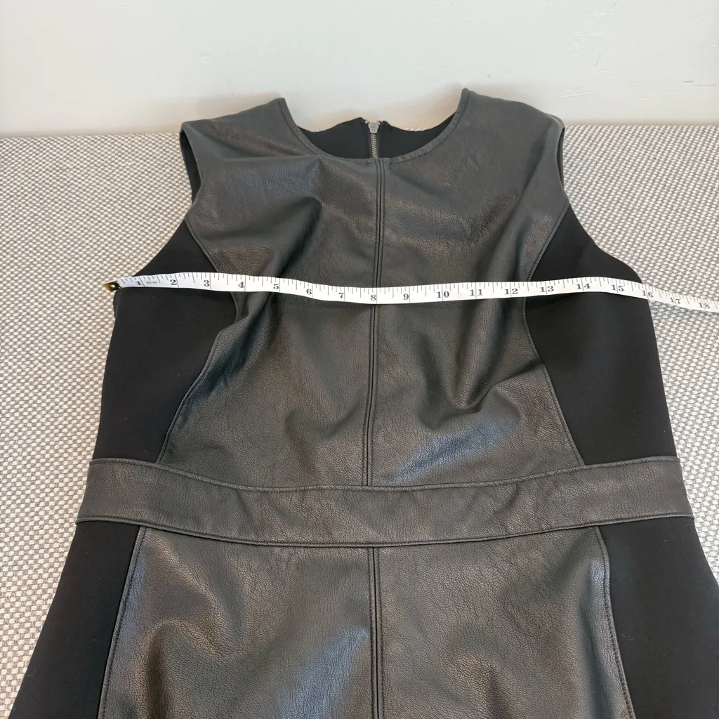 SPANX Leather-Like Combo Fitted Dress - Classic Black Size M - Image 12