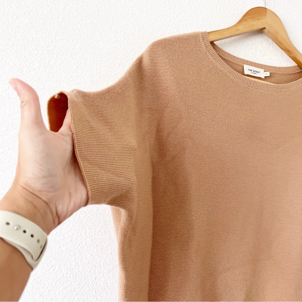 The Reset R Label Essential Pullover Dolman Sleeve Sweater in Ginger Tan - Image 3