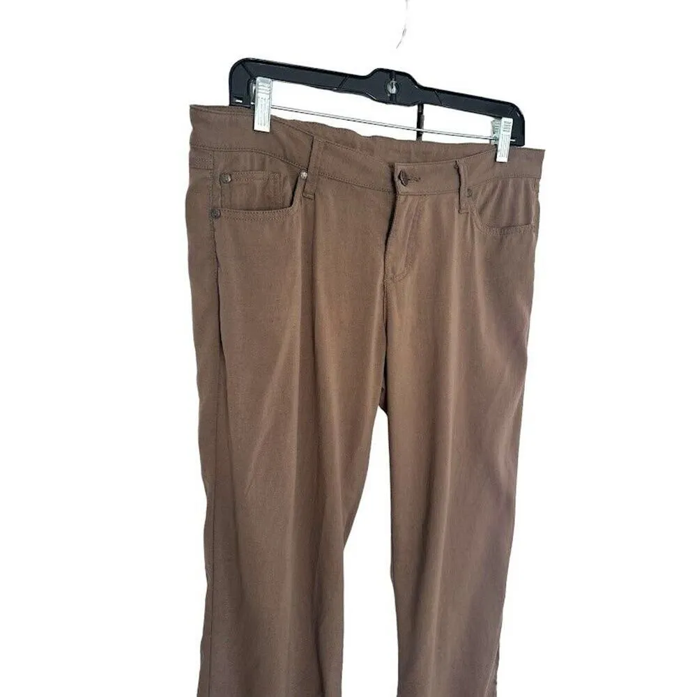 PrAna Womens Breathe Hiking Outdoor Straight Pants Size 8 Brown Nylon Stretch - Image 2