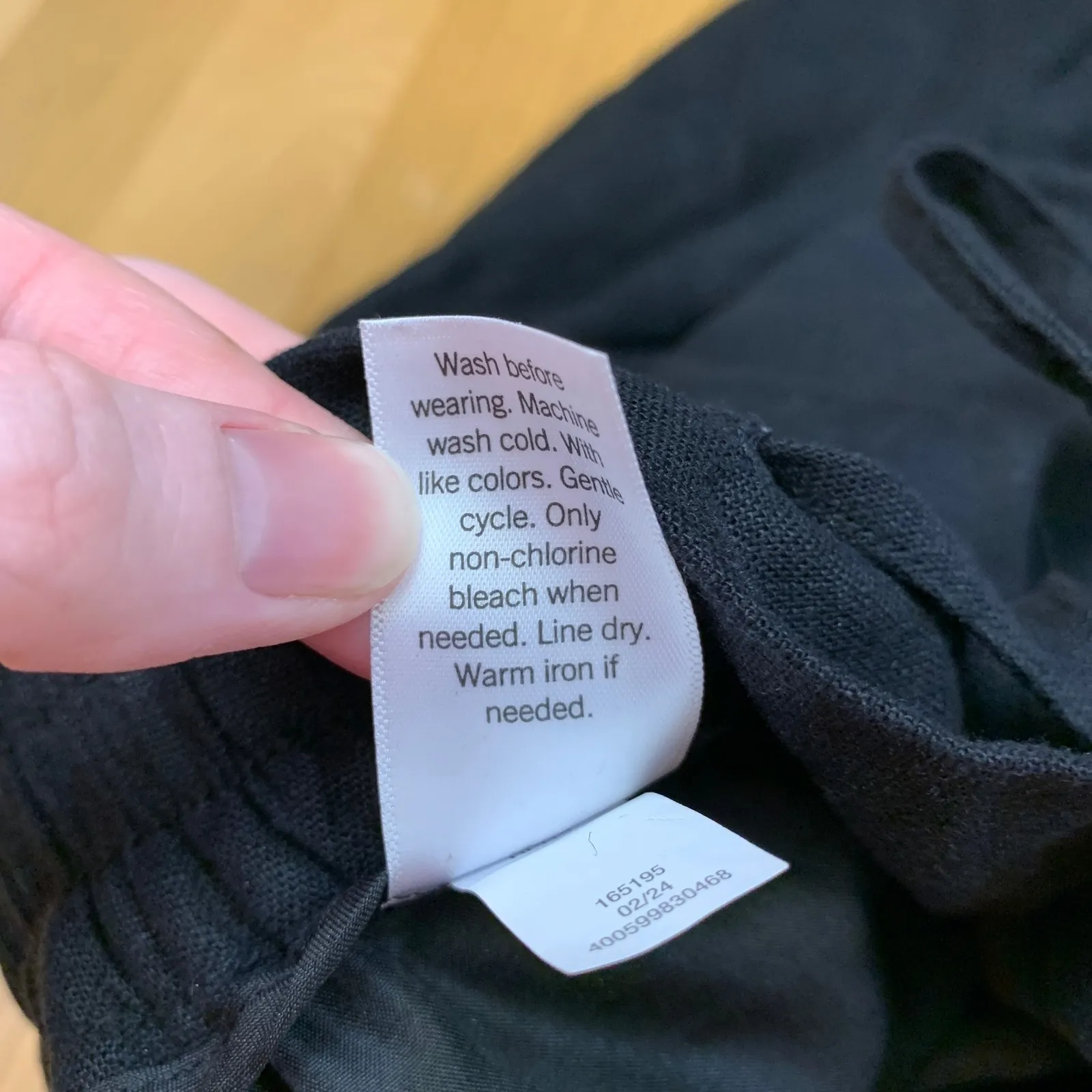 NINE WEST Womens Size XS Crop Pants Black Linen Blend Wide Leg Drawstring Waist - Image 8