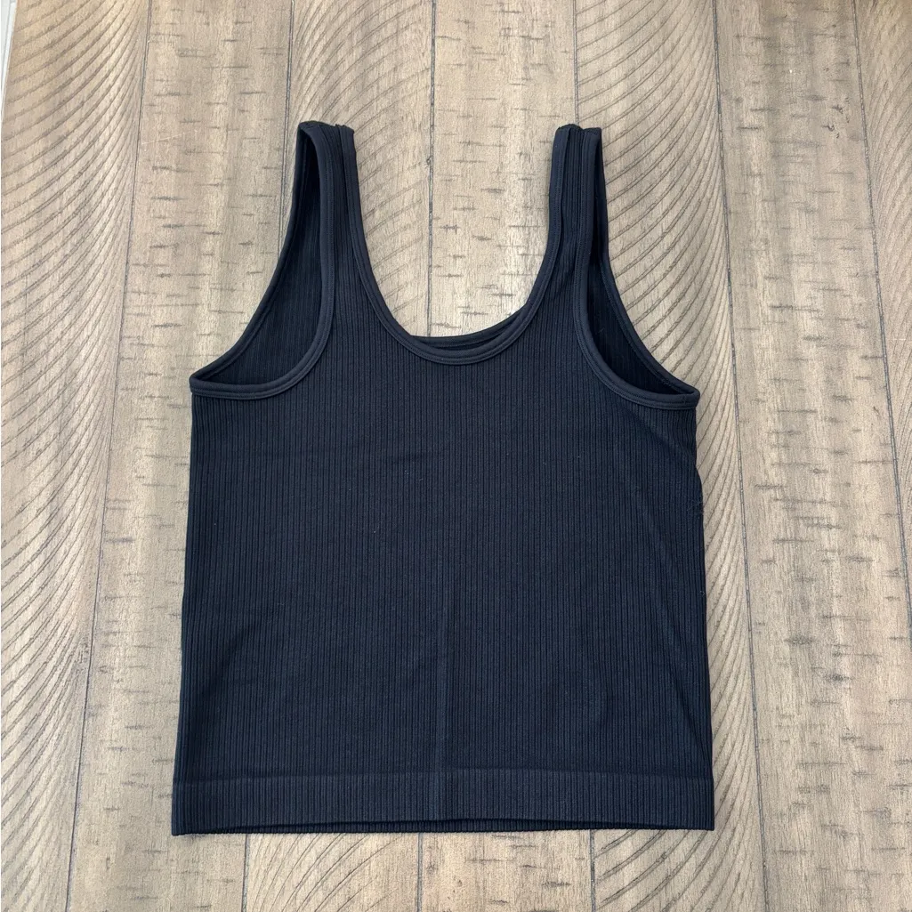 a new day Black Ribbed Tank Top - Image 3