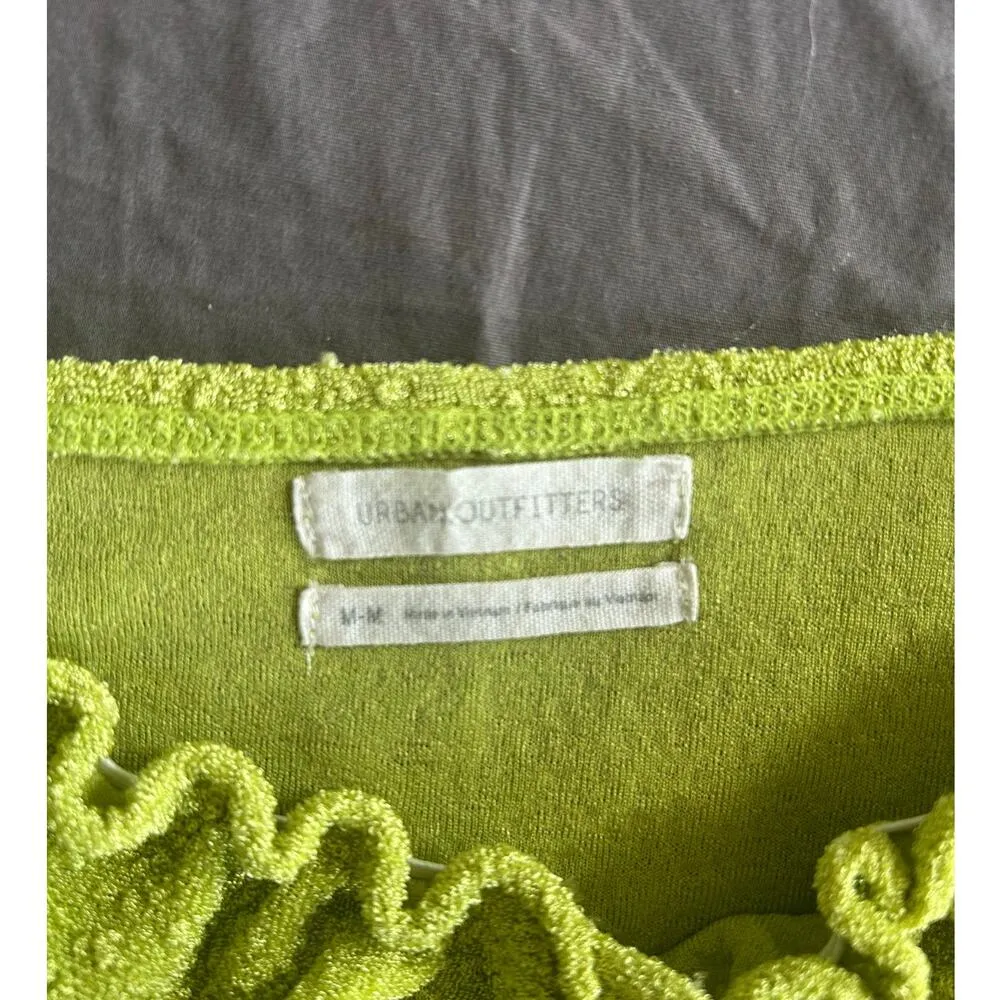 Urban Outfitters Green Crop Top - Medium - Image 4