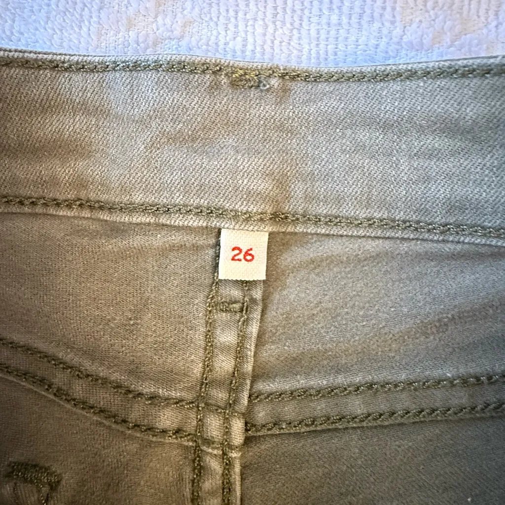 Levi Strauss & co Olive Cotton Blend Pants Green Size 26 - Image 6