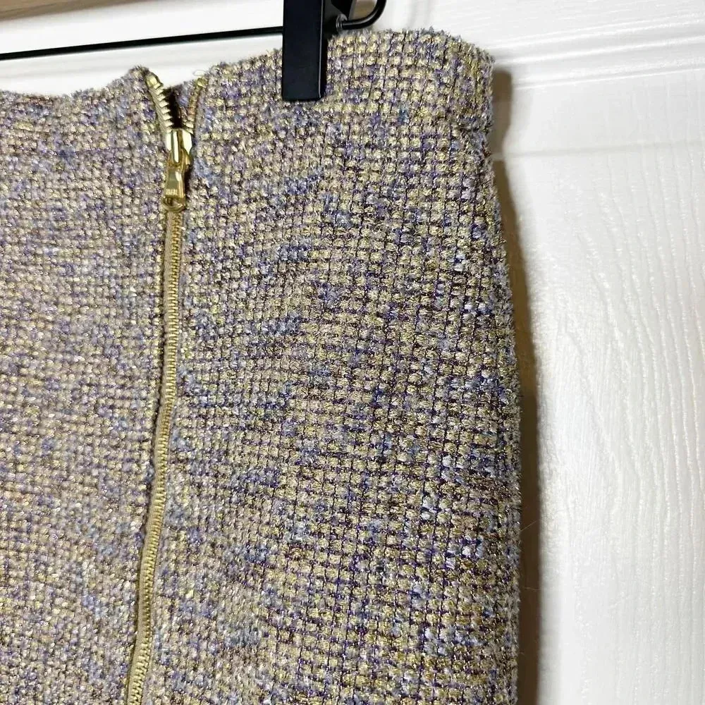 J. CREW Sparkle Tweed Pencil Skirt Size 8 Petite Blogger Fave Preppy‎ - Image 5