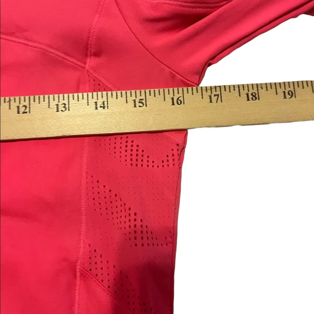 Under armor orange and red 3/4 zip long sleeve shirt size small - Image 5