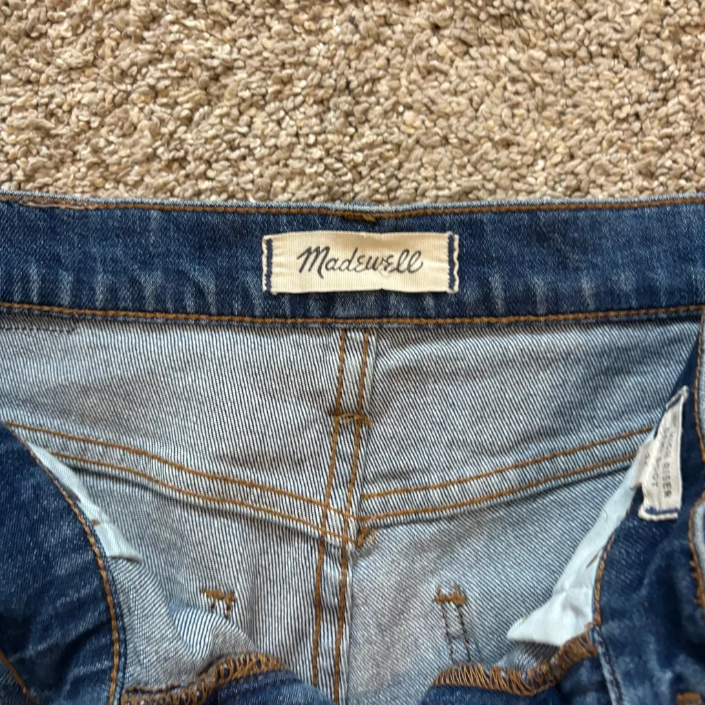 Madewell 10” High Riser Demi Boot Jeans Size 26 Distressed Ripped Knee Destroyed - Image 3