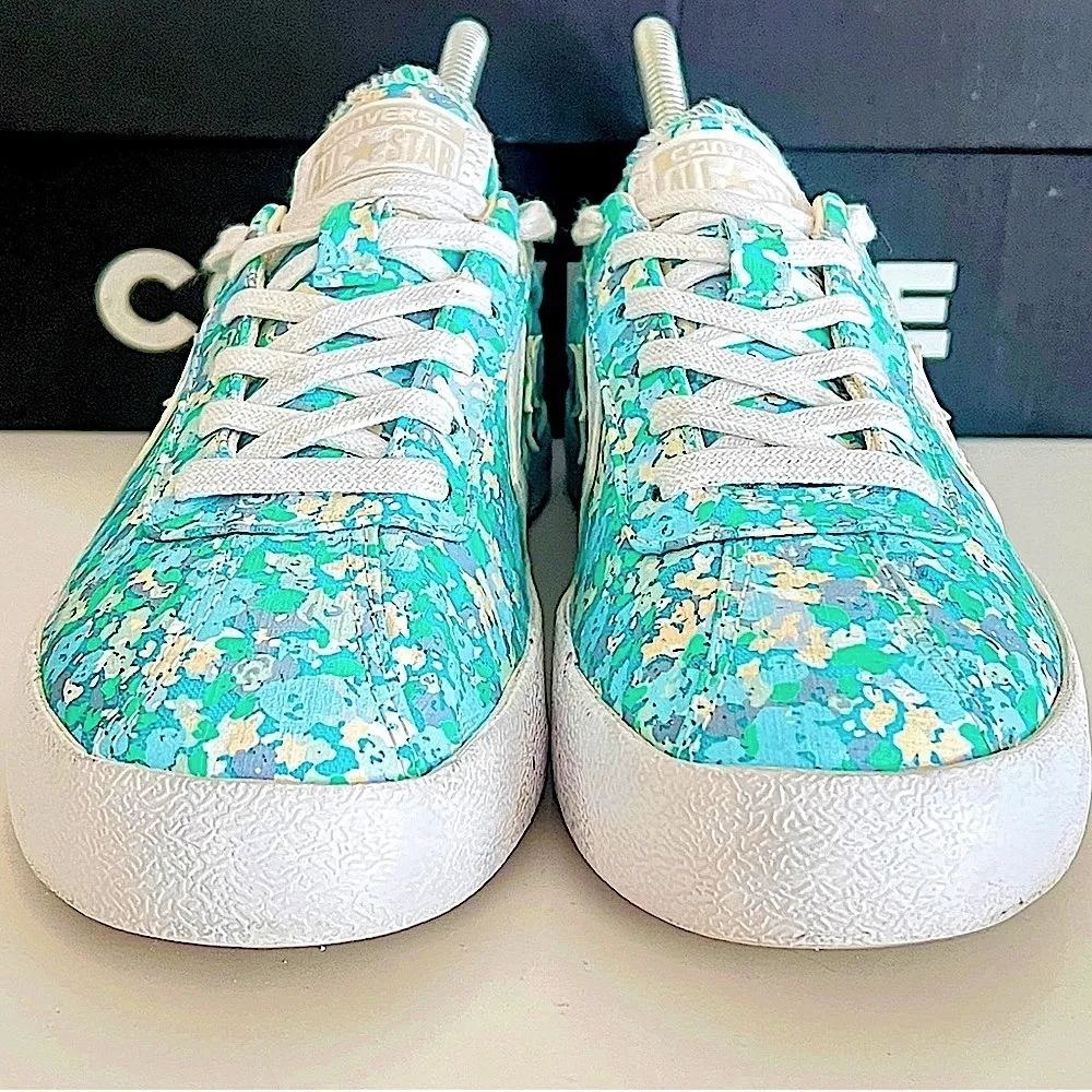 Vintage Converse One Star W/ Box Vibrant Retro Floral Pattern EUC - Image 3