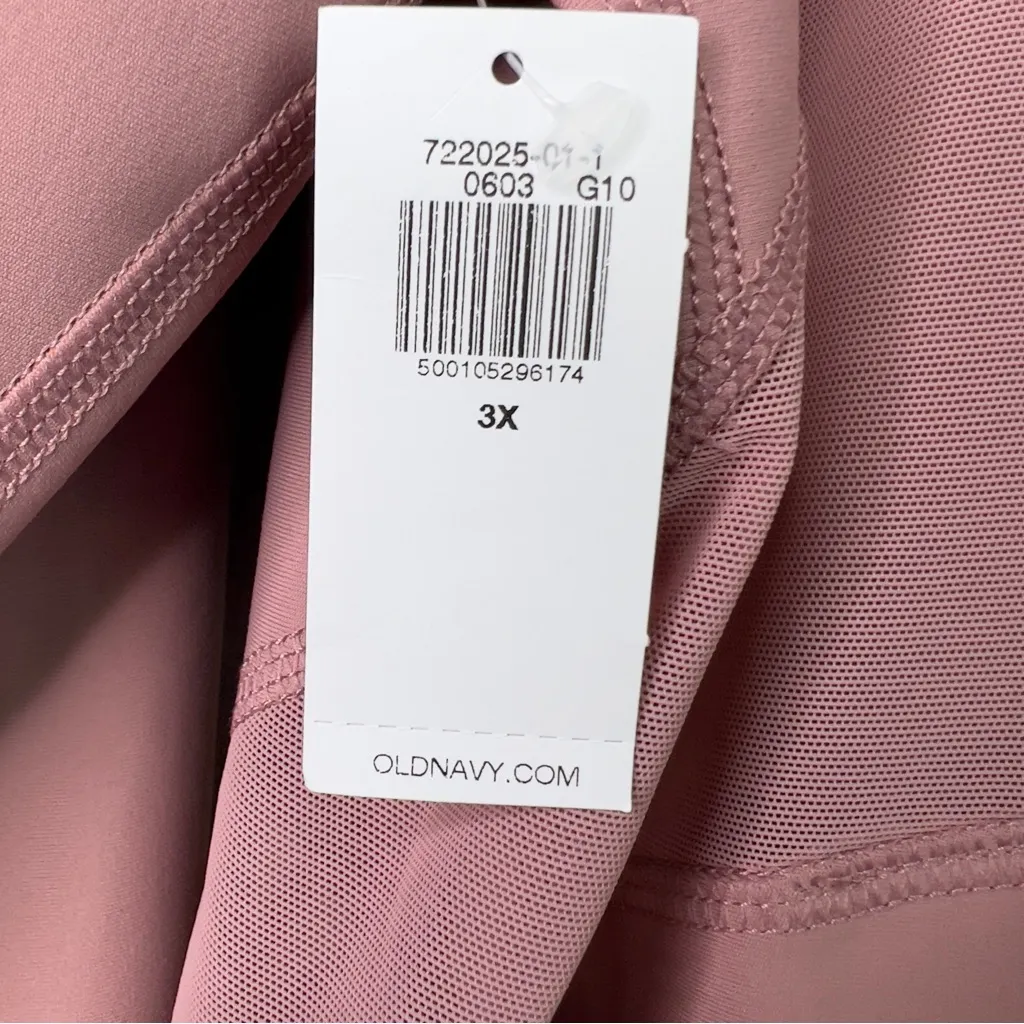 Old Navy Active Power Soft Go Dry 3X Rose Color Bodysuit w/Scoop neck 3/4 Sleeve - Image 7