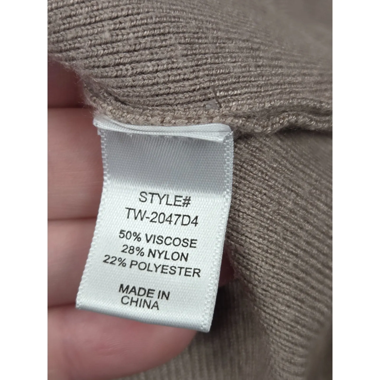 Zenana L/XL Taupe Beige Crewneck Boxy Sweatshirt Oversized - Image 4