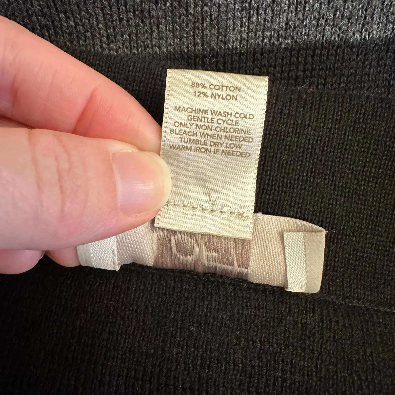 LOFT Black Gray Striped Knit‎ Pencil Skirt XS Classic Sweater Skirt - Image 5