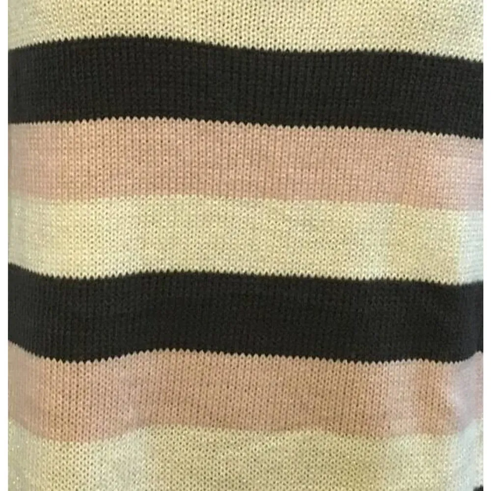NEW Womens Canyon River Blues Pink Gray Striped Cowl Neck Sweater Size Large - Image 3