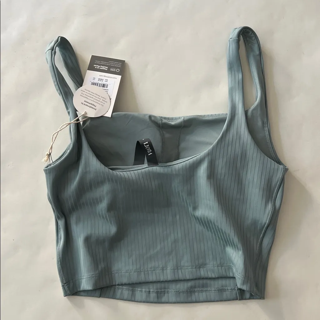NWT Vuori Inversion Rib Support Tank in Mist Blue Small $68 - Image 5