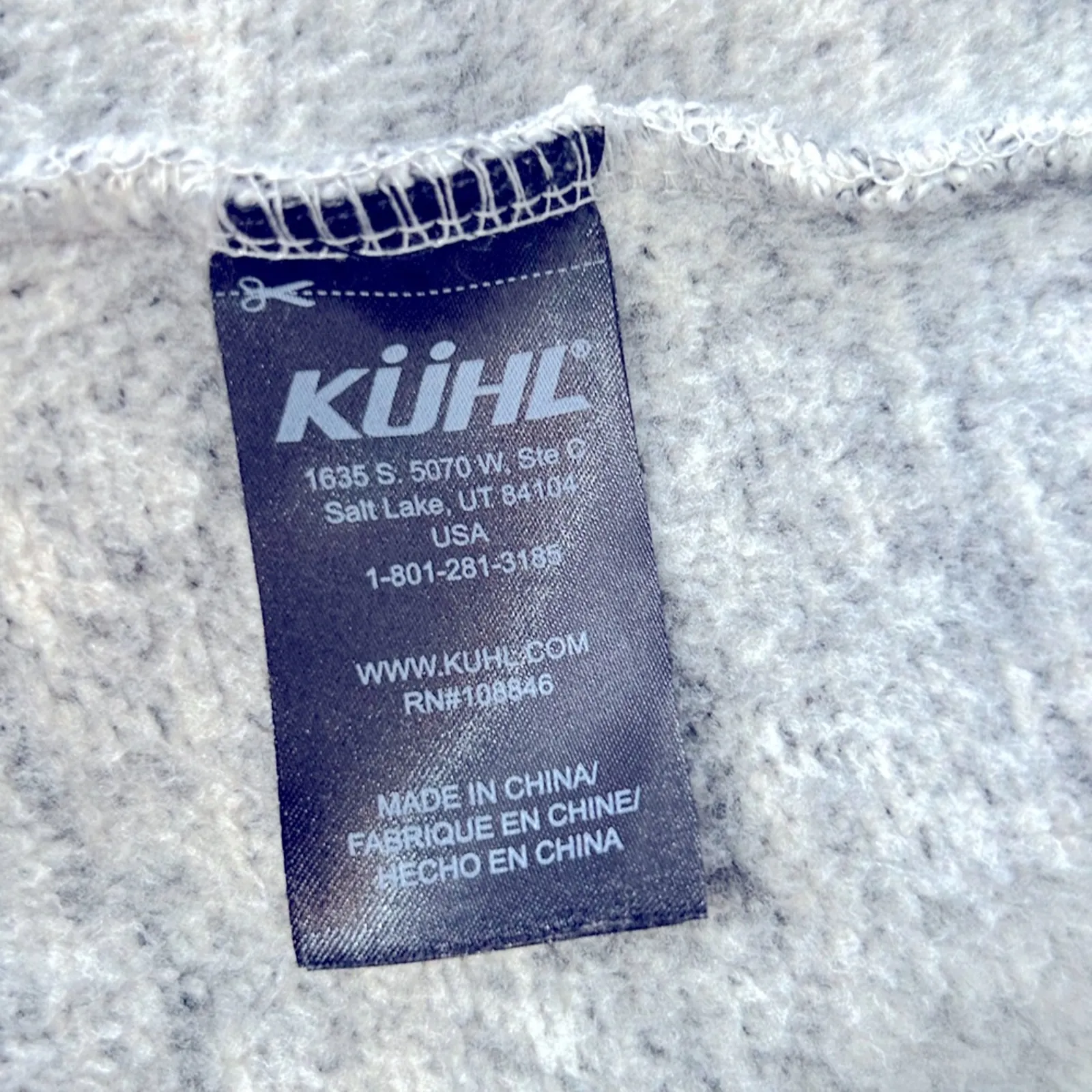Kuhl Alaska Heather Gray/Black Marbled Zip Front Sweater Jacket Small - Image 12